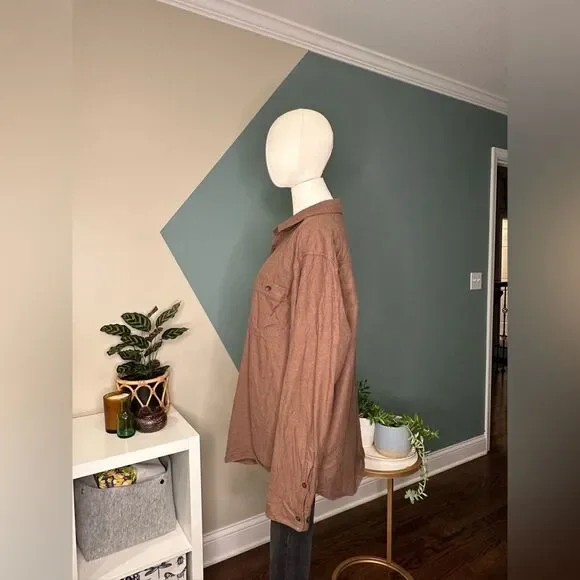 Royal Robbins XL Men’s Button-Up Shirt Rugged Outdoor Style 100% Cotton Brown - Picture 3 of 11